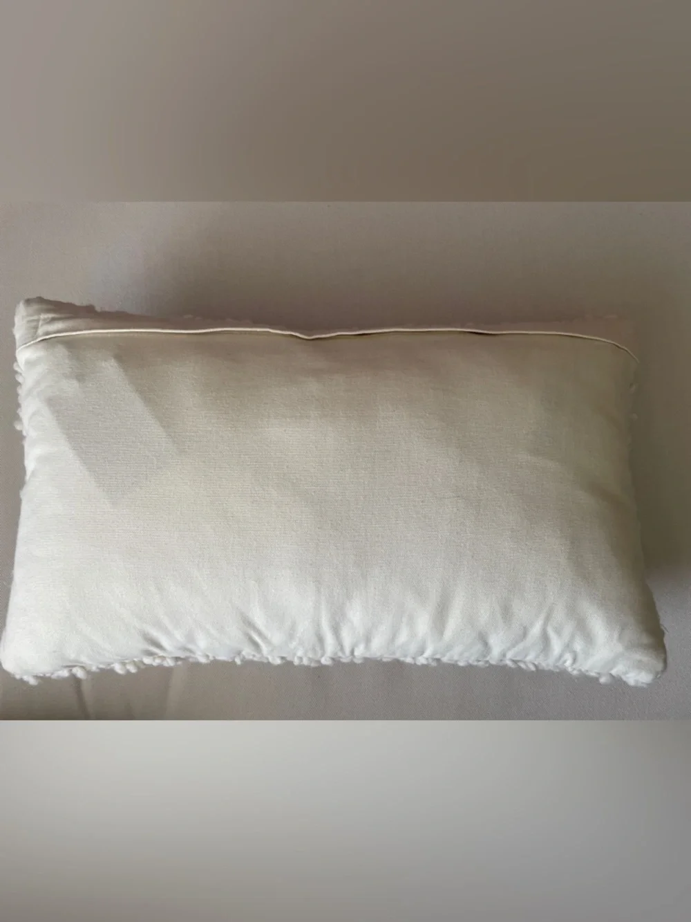 NWT West Elm Cozy Cream Bouclé Felt Throw Pillow